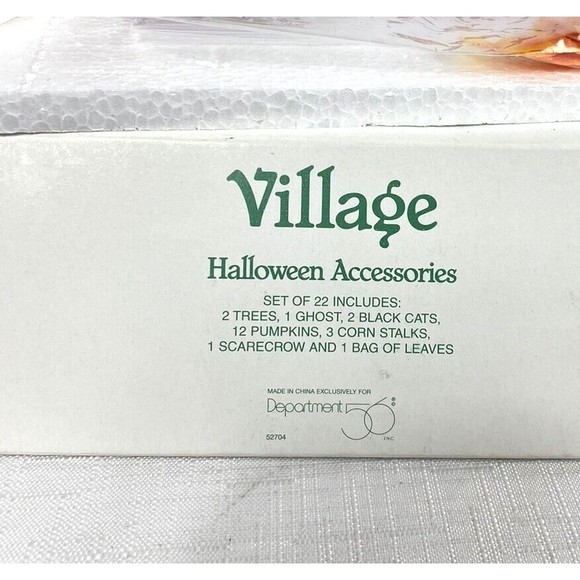 Dept 56 Halloween Village Accessories Set 52704 & Maple Burch Trees 52655 2 Sets - Picture 6 of 16